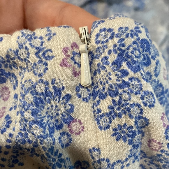 Free People Floral Tie Waist Romper💙🌸🤍 - Picture 7 of 8